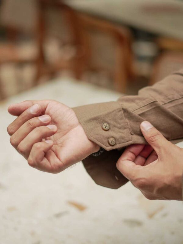 Soft Brown regular fit shirt - Image 2