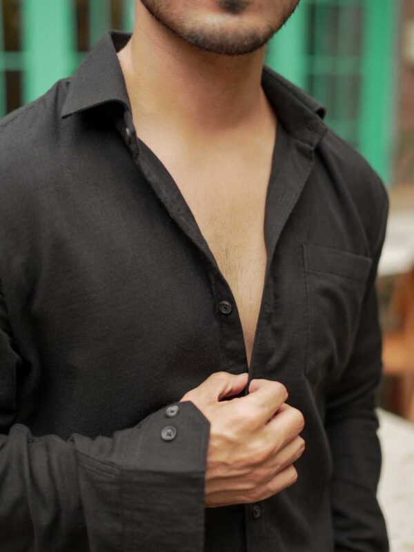 The matte black regular fit shirt - Image 3