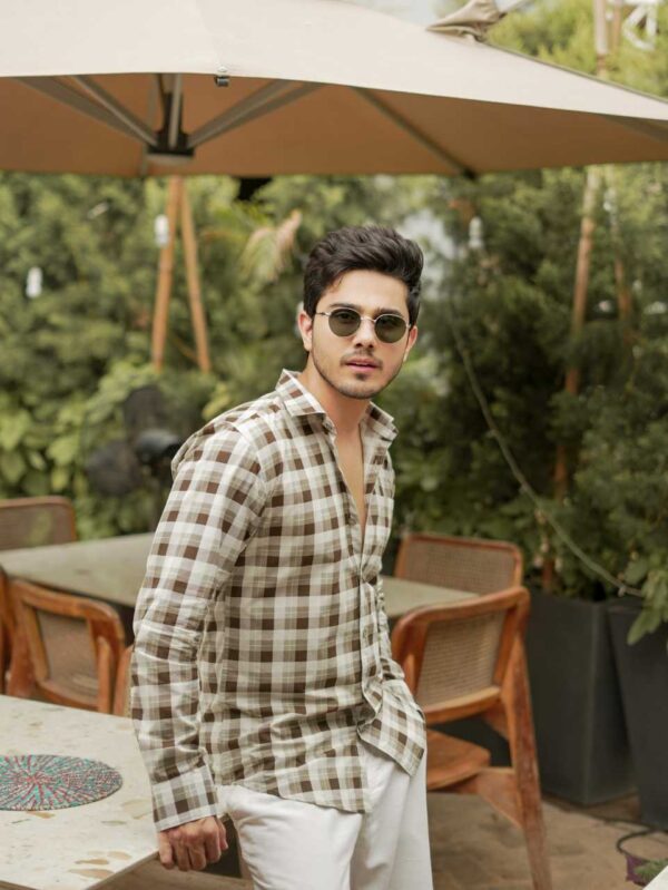 Heritage brown check shirt