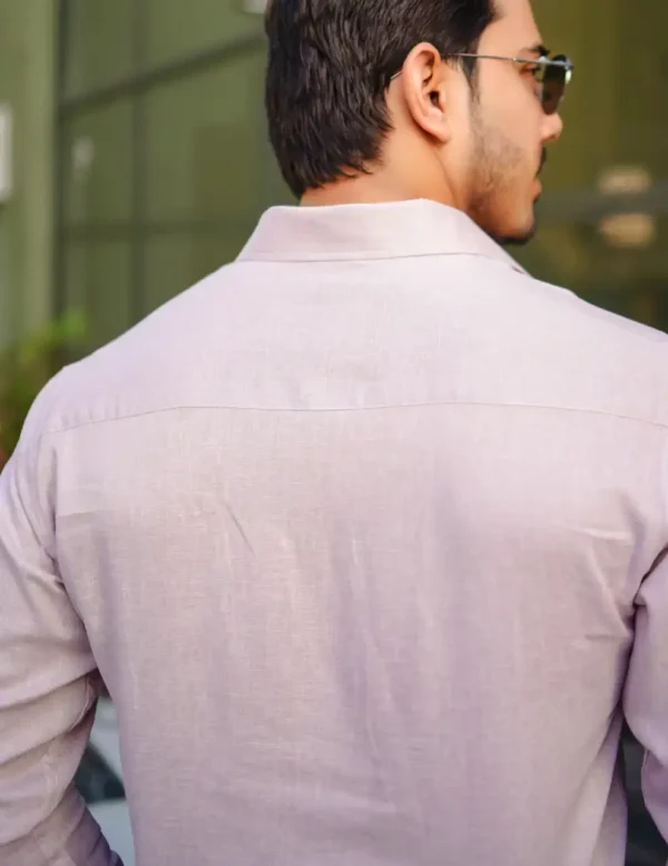 Rose Mist Linen Shirt - Image 4