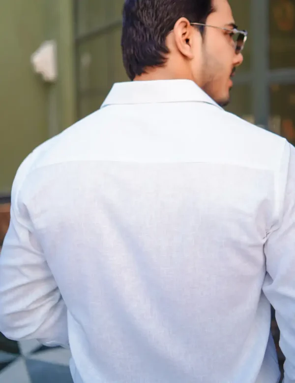 Snow White Linen Shirt - Image 4
