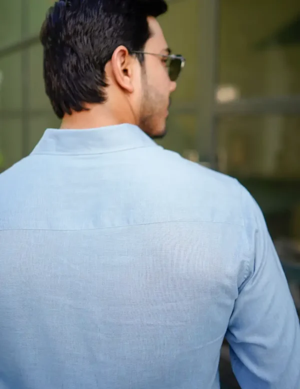 Sky Fade Linen Shirt - Image 4