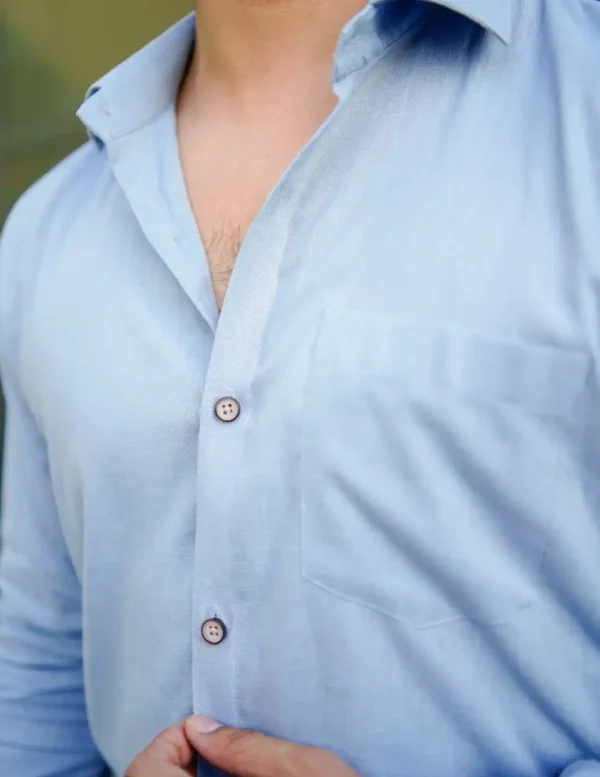 Sky Fade Linen Shirt - Image 3