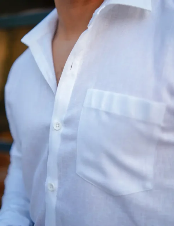 Snow White Linen Shirt - Image 3